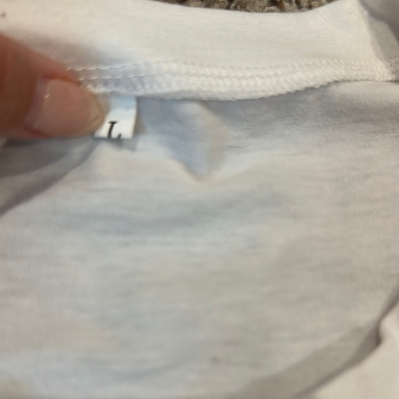 White Sleeveless Top with Red Stitch Baseball Design - Picture 2 of 3